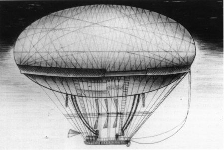 5B15D-Airship designed by Jean-Baptiste Marie Meusnier de La Place